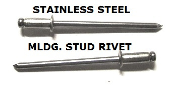 D9893 - 50pcs. / Stainless Steel Mldg.Stud Rivet