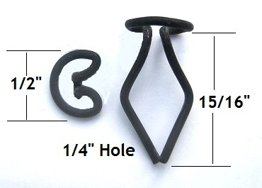 J04463 - 50pcs. / Old Style Wire Trim Fastener 