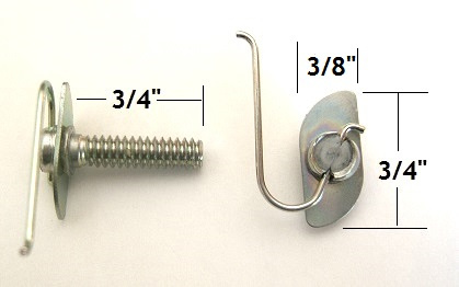 D347 - 15pcs.  / Small "T"Bolt  /Wire in Center  