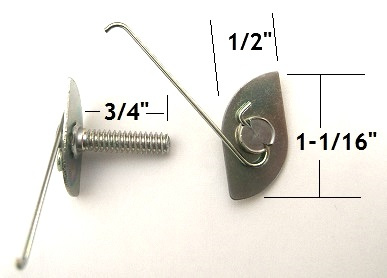 D9879 - 15pcs. / Small "T"bolt /Wire in Center(OUTOFSTOCK)