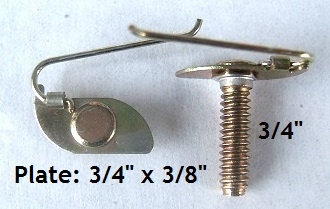 A2818 - 15pcs. / Small T-Bolt / Wire on Plate